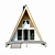 Forest A-Frame Triangle Cottage 3D model small image 3