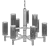 Modern MILOSH Crystal Chandelier 3D model small image 3