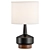 Elegant Wood & Ceramic Lamp 3D model small image 1