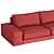 Modern Modular Black Sofa 3D model small image 7