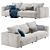 Modern and Sleek Moss Sofa 3D model small image 3