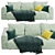 Modern and Sleek Moss Sofa 3D model small image 4
