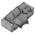 Modern and Sleek Moss Sofa 3D model small image 6