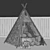 Kids Teepee Play Tent Hideout 3D model small image 4