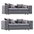 Stylish Modern Wall Sofa Design 3D model small image 2
