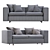 Stylish Modern Wall Sofa Design 3D model small image 4