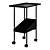 Modern Black Metal Bar Cart 3D model small image 1