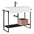 Alice Ceramica Kubo Console Sink 3D model small image 1