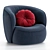 Modern Ovata Lounge Chair 3D 3D model small image 4