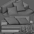 Modern Cassina Miloe 2-Seater Sofa 3D model small image 4