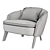 Sleek Sutton Armchair Molteni&C 3D model small image 4