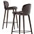 Vipp465 Lodge Counter Chair - Sleek Scandinavian Design 3D model small image 2