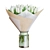 Elegant White Tulips Bouquet 3D 3D model small image 3