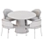 Modern Round Dining Set Collection 3D model small image 3