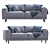 Naxos Sectional Sofa Set 3D model small image 1