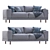 Naxos Sectional Sofa Set 3D model small image 3
