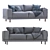 Naxos Sectional Sofa Set 3D model small image 4