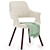 Modern Fabric Clive Chair 3D model small image 2