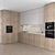 Interactive Modern Corner Kitchen Set 3D model small image 2