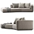 Sleek Modern Flexform PERRY Sofa 3D model small image 3
