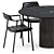 Modern Scandinavian Vipp Chair Set 3D model small image 2