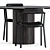 Modern Scandinavian Vipp Chair Set 3D model small image 3