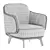 Modern Kaori Armchair Set Design 3D model small image 6
