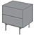 Sleek Bedside Table Duo 3D model small image 6