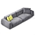 Elegant Arflex Tokyo Soft Sofa 3D model small image 3