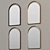 Modern Steel Framed Wall Mirror 3D model small image 3