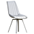 Modern Light Grey Dining Chair 3D model small image 3