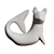 Mermaid Cat Porcelain Figurine - 3D Max Model 3D model small image 2