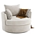 Elegant Swivel Barrel Chair 3D model small image 3
