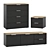Ensson Furniture Collection in Velour( Santiago) & Graphite 3D model small image 1