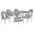 Modern Dining Set Petra & Kolonel 3D model small image 5