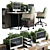 Workplace Plants Box Divider 01 3D model small image 2