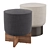Bonaldo Belt & Cross Pouf 3D model small image 1