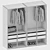  Modern Illuminated Strato Wardrobe 3D model small image 5