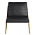 Vintage Black Anton Lounge Chair 3D model small image 2