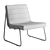 Vintage Black Anton Lounge Chair 3D model small image 4