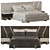 Luxurious Pierro Bed Set Max 2017 3D model small image 1