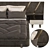 Luxurious Pierro Bed Set Max 2017 3D model small image 4