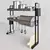 Modular Dish Drying Rack Kit 3D model small image 3