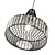 Steel Grid Glass Pendant Light 3D model small image 3