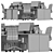  IKEA - Office Workplace 25 Set 3D model small image 4