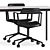 Sleek Vipp Chairs & Table 3D model small image 3