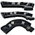 Modern Modular Seymour L Sofa 3D model small image 1