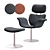 Elegance Tulip Chair with Ottoman 3D model small image 1