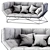 Modern Foxhole Sofa by spHaus 3D model small image 7