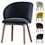 Connubia Tuka Upholstered Dining Chair 3D model small image 3